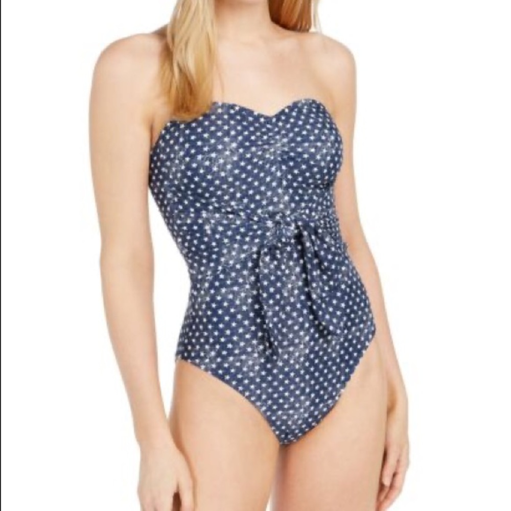 WeWoreWhat Capri distressed stars one piece patriotic swimsuit XS